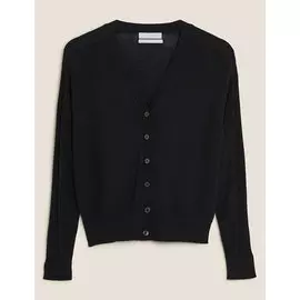 Кардиган с V-образным вырезом из чистой шерсти мериноса, Marks&amp;Spencer