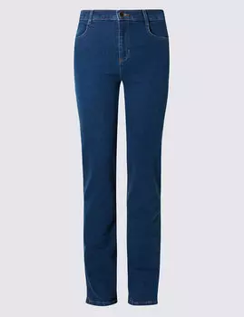 Классические прямые джинсы с высокой посадкой