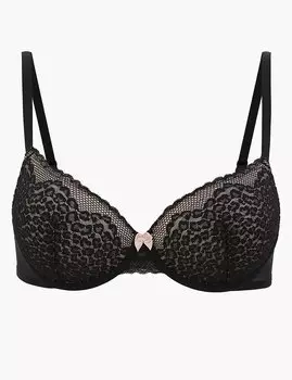 Классический бюстгальтер с леопардовым кружевом и чашкой A-G