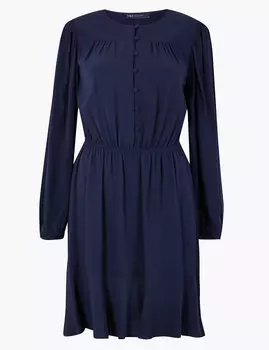 Классическое платье с эластичной талией