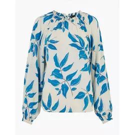 Комфортная блузка с лиственным принтом, Marks&amp;Spencer