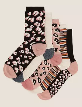 Комплект бесшовных носков до щиколотки (5 пар)