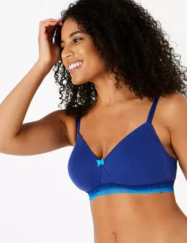 Комплект бюстгальтеров-балконет с кружевной окантовкой и чашкой A-E (2 шт.)