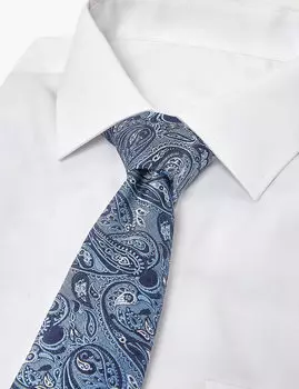 Комплект фактурных галстуков с принтом (2 шт)