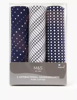 Комплект хлопковых платков с геометрическим принтом (3 шт)