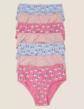 Комплект хлопковых трусов Панды и сердца (7 шт)