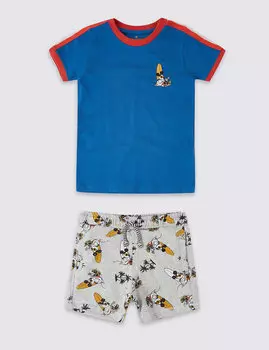 Комплект из 2-х предметов для мальчика: футболка и шорты с принтом Mickey Mouse™