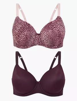 Комплект из 2 контурных полноразмерных бюстгальтеров с чашкой A-DD