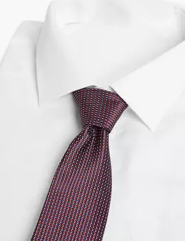 Комплект из двух галстуков: в полоску и текстурированный