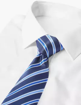 Комплект из двух галстуков: в полоску и текстурированный