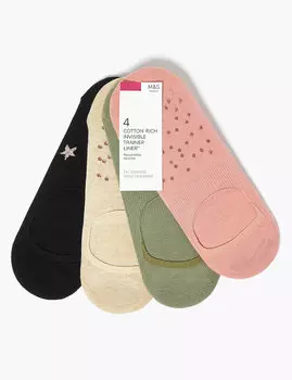 Комплект коротких женских носков (4 пары)