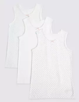 Комплект маек для девочки с принтом Точки, Единороги (3 шт)