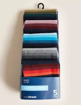 Комплект носков с эффектом омбре и отделкой Cool &amp; Fresh ™ (5 пар)