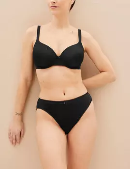 Комплект однотонных трусов с высокой посадкой (5 шт.)