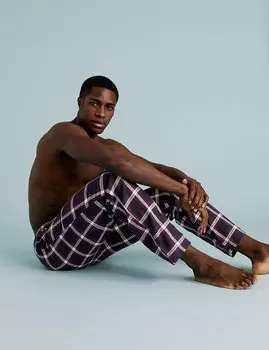 Комплект пижамных брюк из матового хлопка (2 пары)