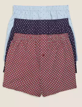 Комплект тканых боксеров с отделкой StayNew ™ (3 шт)