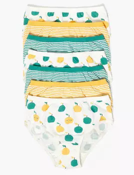 Комплект трусов для девочки с узором "яблочки" (7 шт.)
