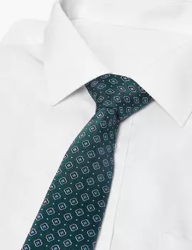 Комплект узких галстуков с геометрическим принтом (2 шт)