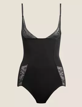 Корректирующее боди No VPL с кружевными вставками средней степени коррекции