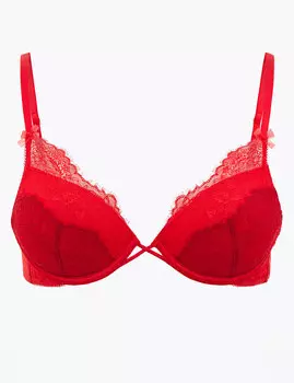 Кружевной бюстгальтер с глубоким вырезом