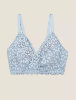 Кружевной бюстгальтер с мягкой чашкой без подкладки F-H