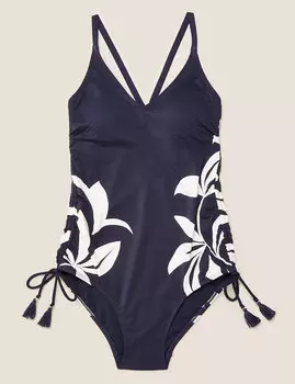 Купальник Secret Slimming™ с глубоким вырезом и цветочным принтом