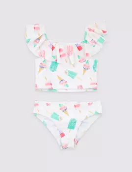 Купальник-танкини с принтом Мороженое с защитой UPF50+ для девочки