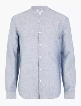 Льняная рубашка с воротником Grandad