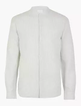 Льняная рубашка с воротником Grandad