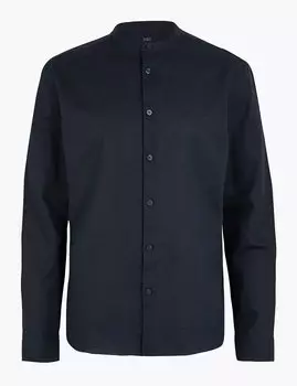 Льняная рубашка с воротником Grandad