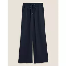 Льняные широкие брюки с кулиской, Marks&amp;Spencer