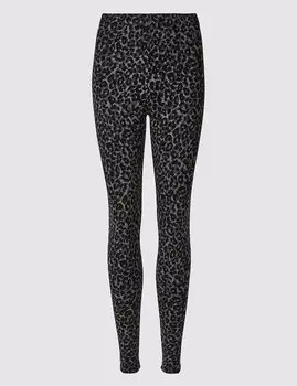 Леггинсы хлопковые с анималистическим принтом