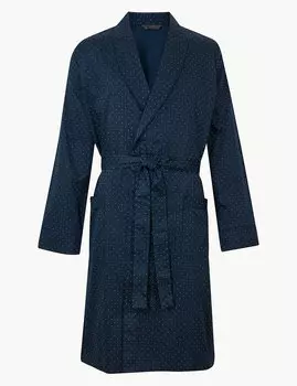 Легкий мужской халат из чистого хлопка