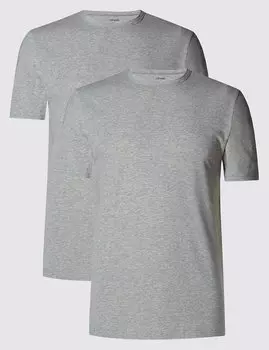 Майка Cool &amp; Fresh™ из эластичного хлопка с высокой круглой горловиной StayNEW™ (2 шт)