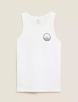 Майка из чистого хлопка с изображением океана