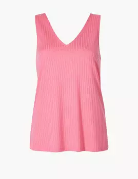 Майка текстурированная с V-горловиной