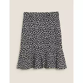 Мини-юбка с цветочным принтом, Marks&amp;Spencer