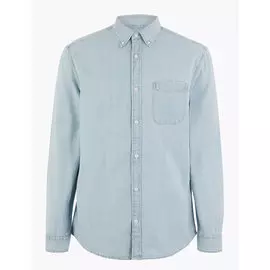 Мужская джинсовая рубашка с карманом, Marks&amp;Spencer