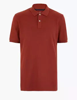 Мужская футболка-поло из чистого хлопка