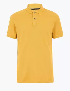 Мужская футболка-поло из чистого хлопка