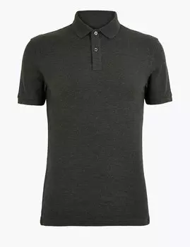 Мужская футболка-поло из чистого хлопка