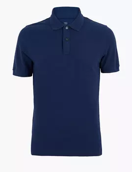 Мужская футболка-поло из чистого хлопка