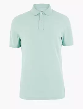 Мужская футболка-поло из чистого хлопка