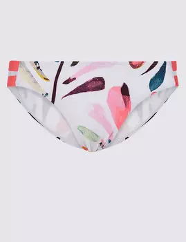Низ купальника бикини-хипсы с цветочным принтом