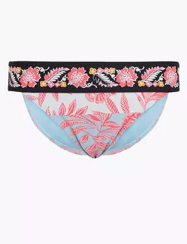 Низ купальника бикини-танга с цветочным принтом