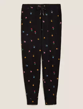 Низкие брюки-лаунж Flexifit ™ с манжетами и цветочным принтом