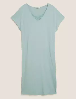 Ночная рубашка Cool Comfort ™ с кружевной отделкой