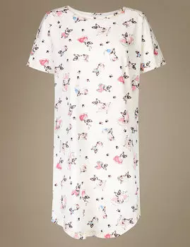 Ночная сорочка с принтом собачки