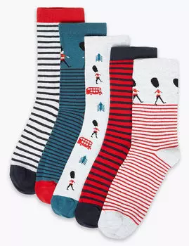 Носки для мальчика с английскими мотивами (5 шт)
