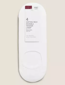 Носки для тренировок короткие черные, белые, серые (4 пары)